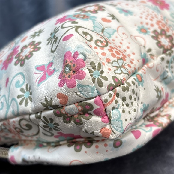 Stone Mountain Floral Faux Leather Crossbody Bag Purse Pink White Black Boho Y2k - Picture 7 of 16